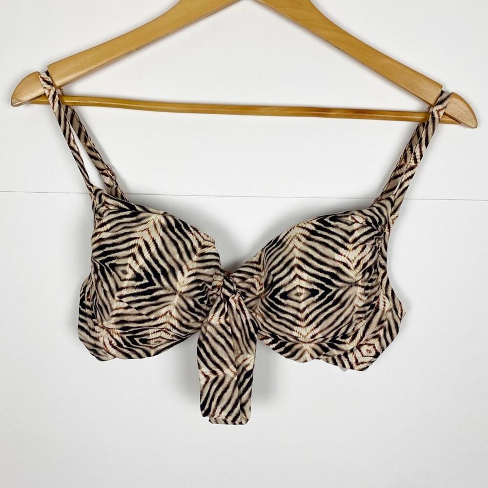 Seafolly Size 14 Padded front Tie Printed Bikini Top
